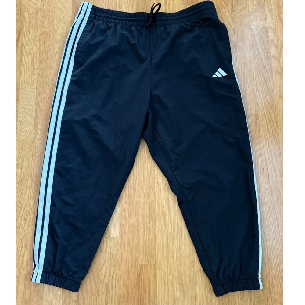NWT Adidas White Stripes Pants 7/8 Cropped Size 2X 2XL XXL New $50 Activewear - Picture 12 of 14